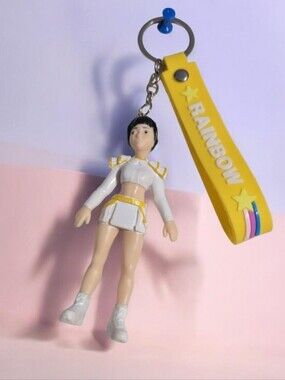 K-pop Rainbow Yellow Strap Doll Keychain